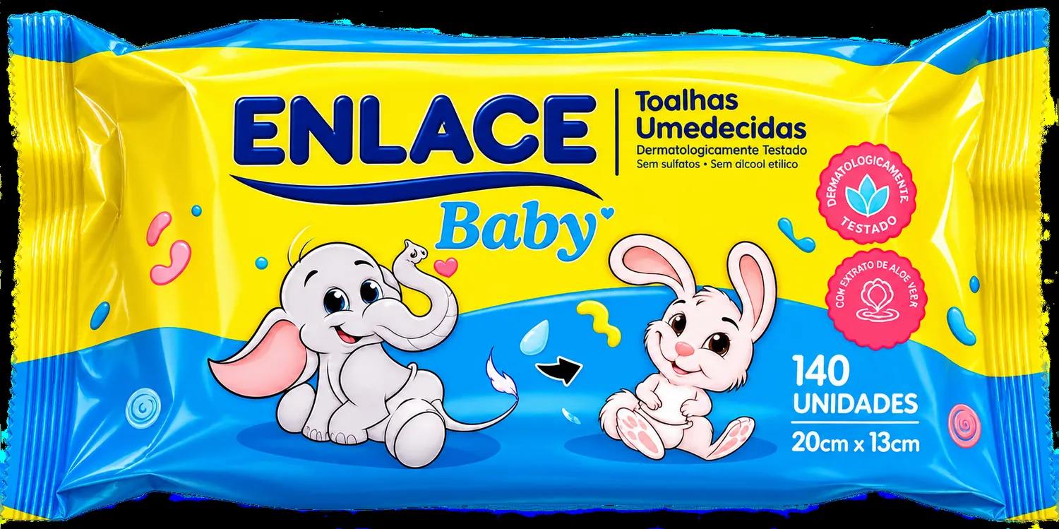 TOALHAS UMEDECIDAS ENLACE BABY COM 140 FOLHAS