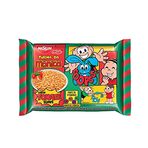 MACARRÃO INSTANTÂNEO LÁMEN TOMATE SUAVE TURMA DA MÔNICA NISSIN MIOJO PACOTE 85G