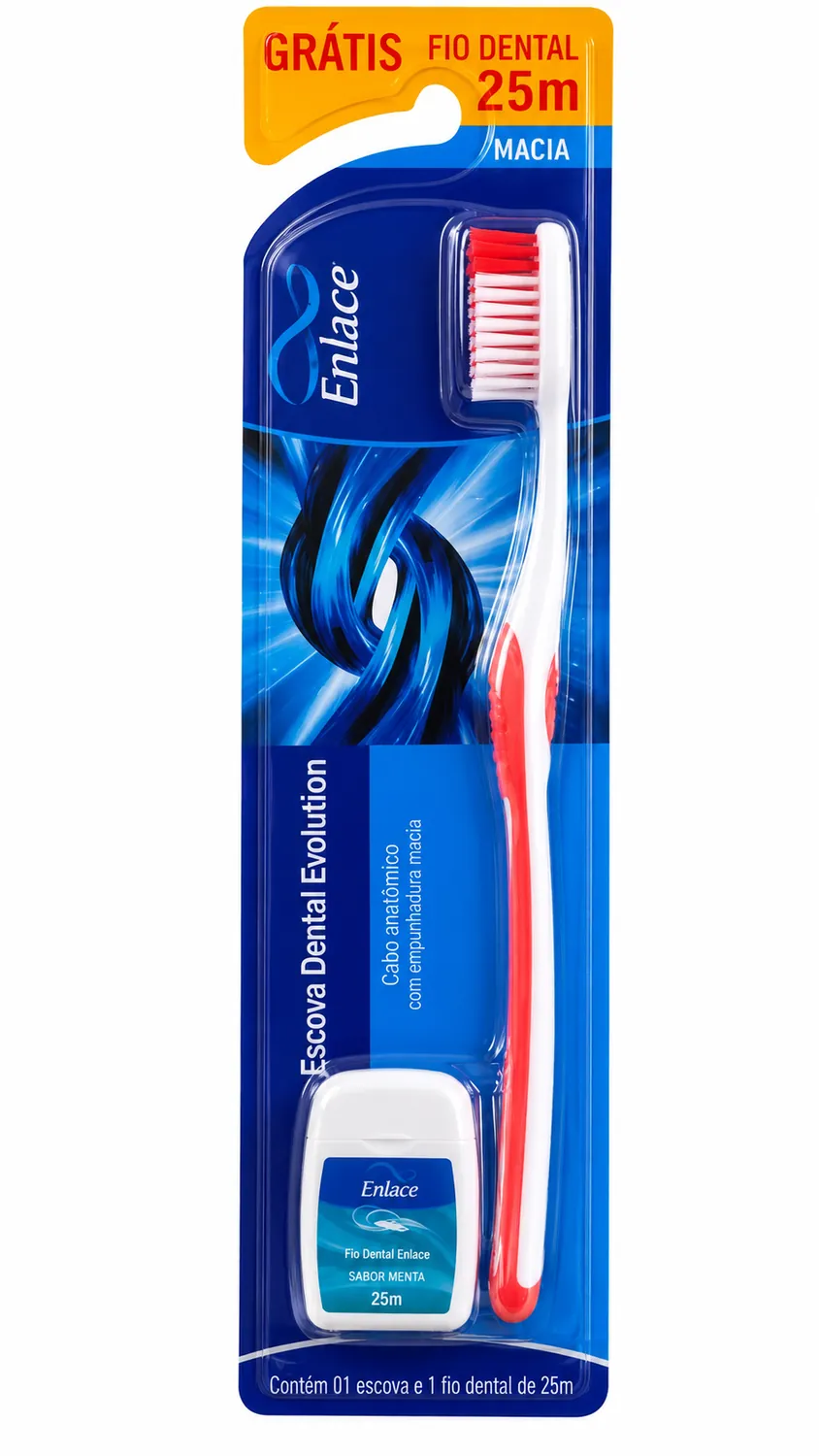 ESCOVA DENTAL ENLACE EVOLUTION COM FIO DENTAL