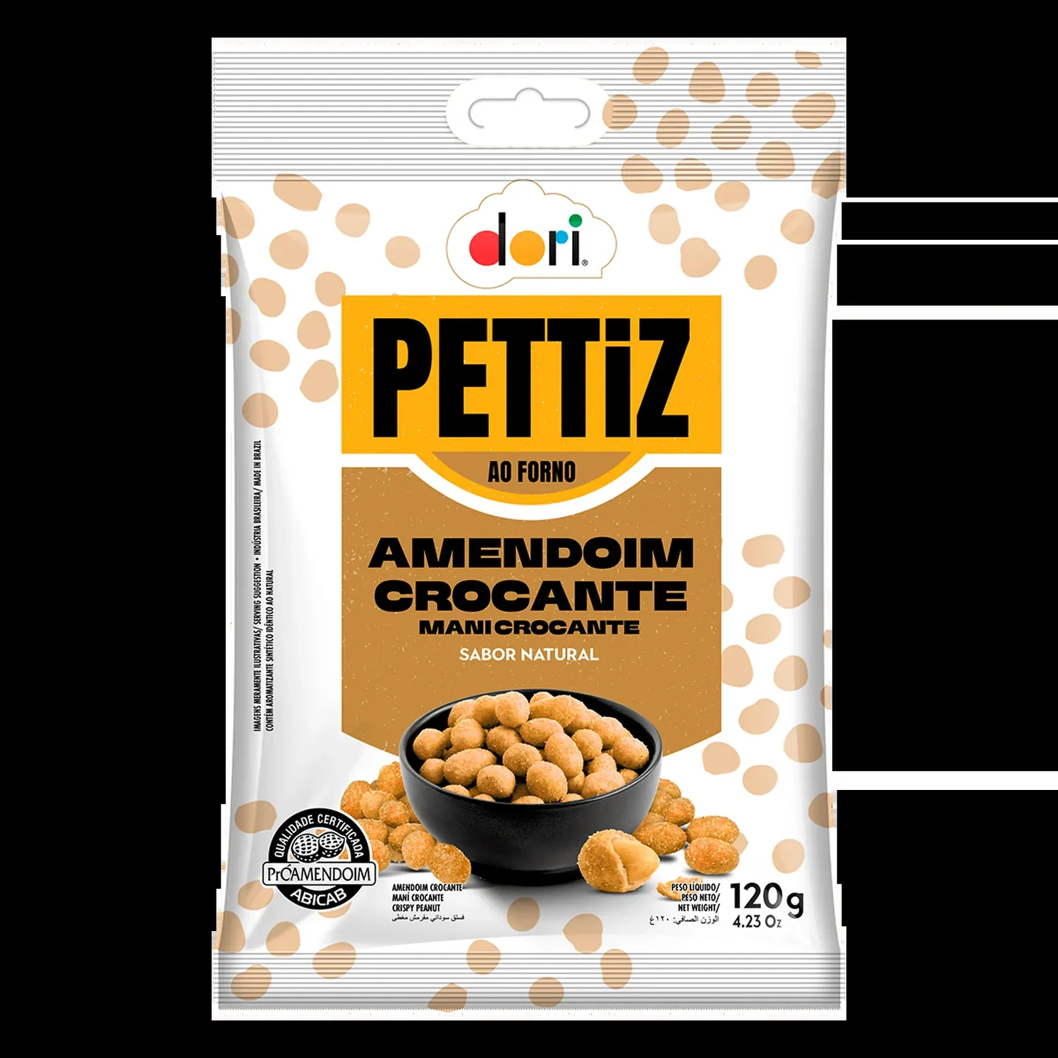 AMENDOIM CROCANTE NATURAL DORI PETTIZ PACOTE 120G