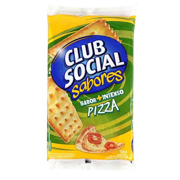 PACK BISCOITO PIZZA CLUB SOCIAL PACOTE 141G 6 UNIDADES