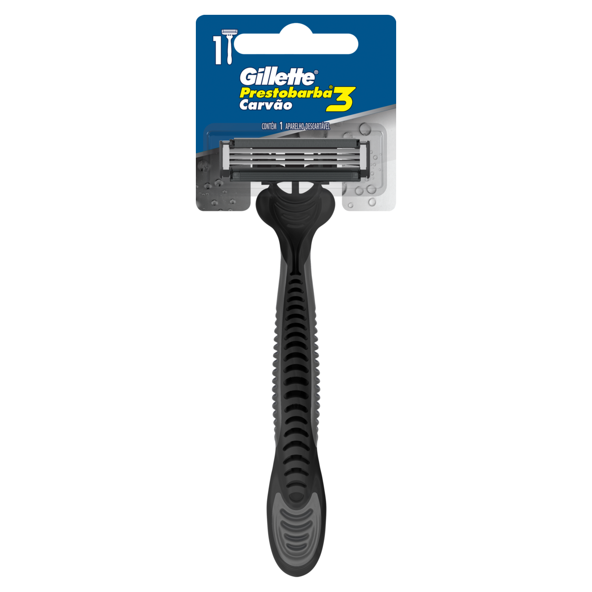 APARELHO DE BARBEAR GILLETTE PRESTOBARBA CARVAO
