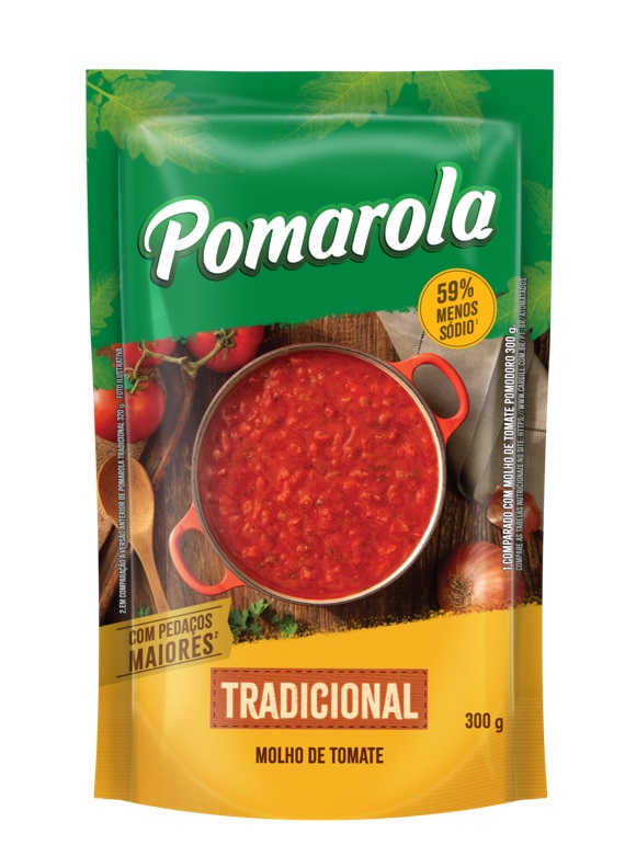 MOLHO DE TOMATE TRADICIONAL POMAROLA SACHÊ 300G