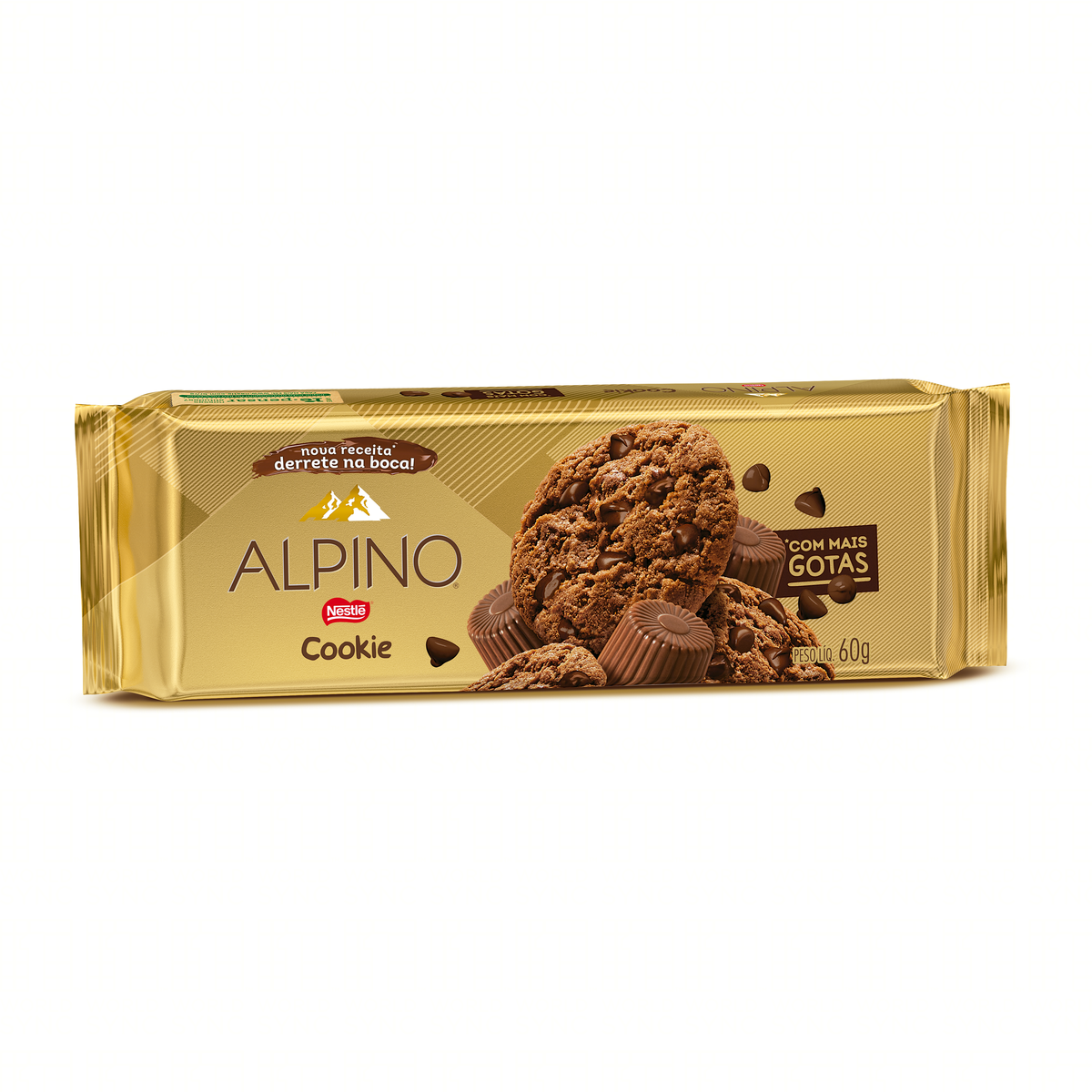 BISCOITO COOKIE ALPINO NESTLÉ PACOTE 60G 0