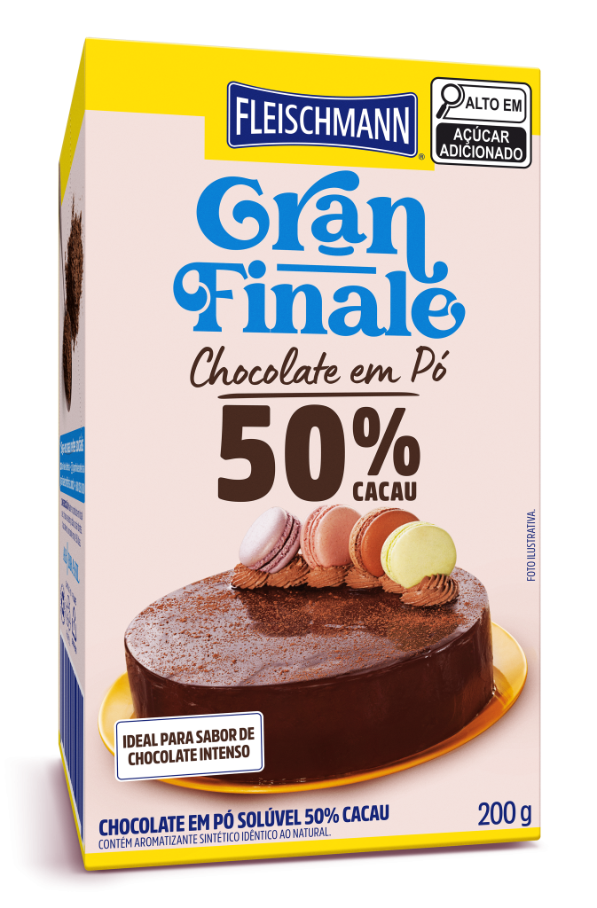 CHOCOLATE PÓ SOLÚVEL 50% CACAU FLEISCHMANN GRAN FINALE CAIXA 200G 0
