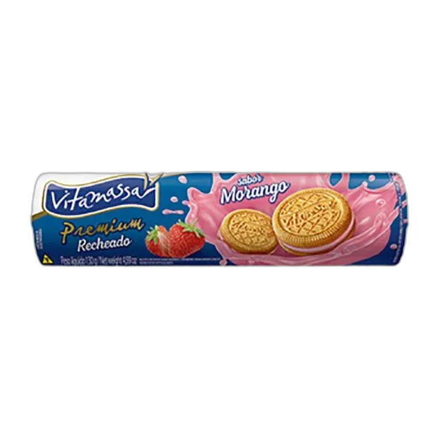 VITAMASSA BISCOITO RECHEADO 130G MORANGO