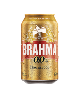CERVEJA AMERICAN LAGER ZERO ÁLCOOL BRAHMA LATA 350ML