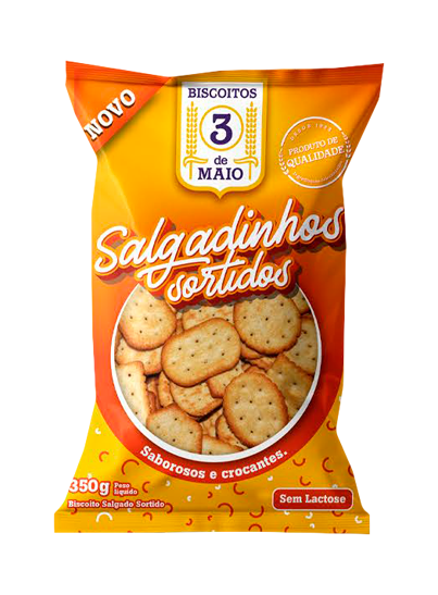 BISCOITO SALGADINHOS SORTIDOS 300G 3 DE MAIO