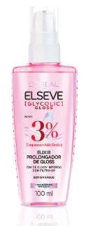 ELIXIR PROLONGADOR LORÉAL PARIS ELSEVE GLYCOLIC GLOSS FRASCO 100ML