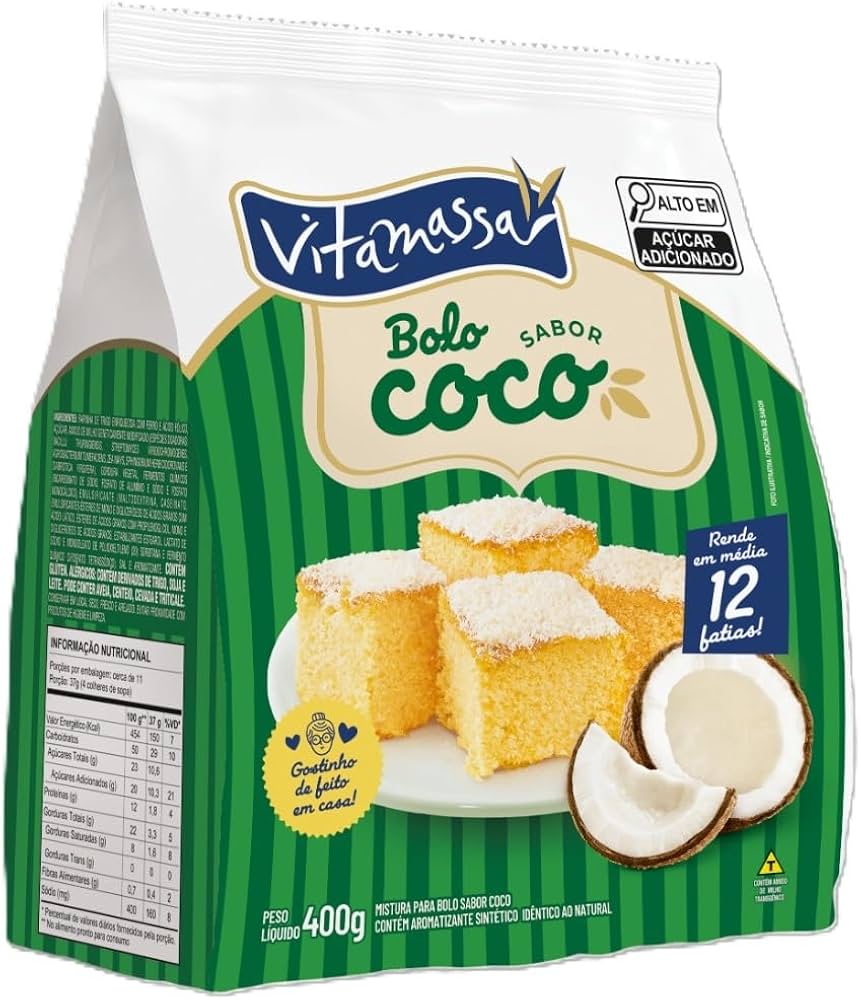 VITAMASSA MISTURA PARA BOLO 400G SABOR COCO