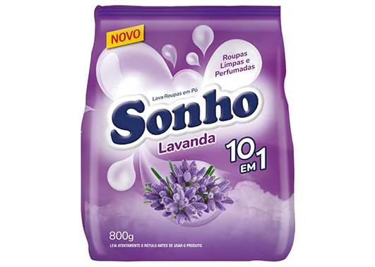 LAVA ROUPAS PÓ LAVANDA SONHO PACOTE 800G