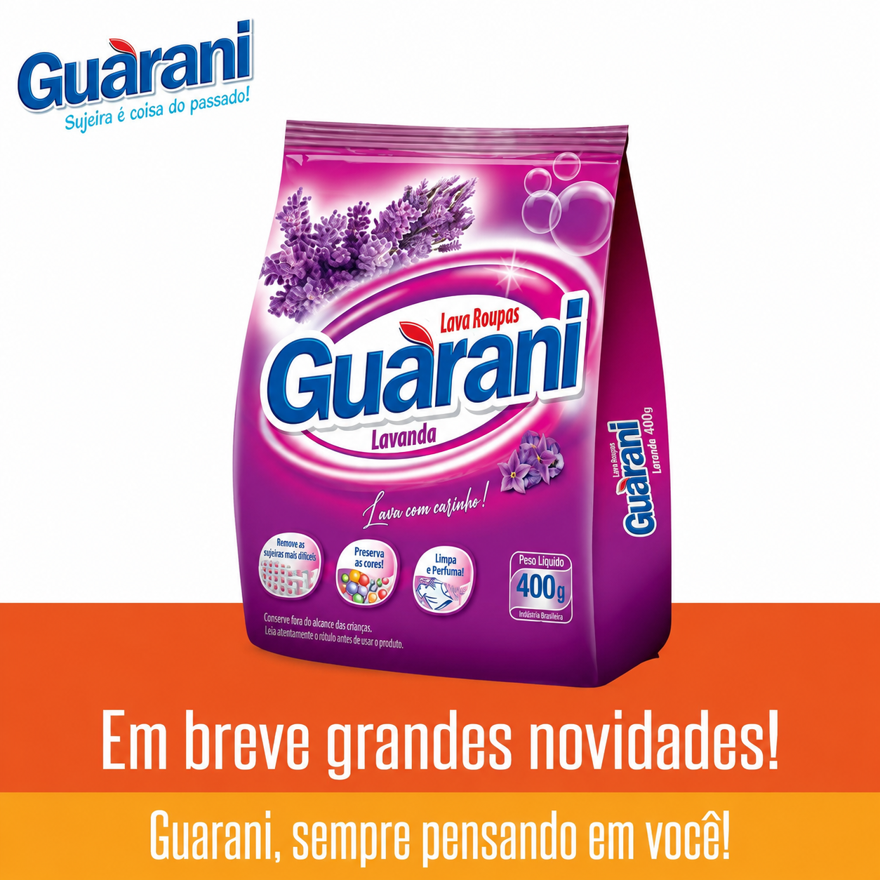 SABÃO EM PÓ GUARANI LAVANDA 400G