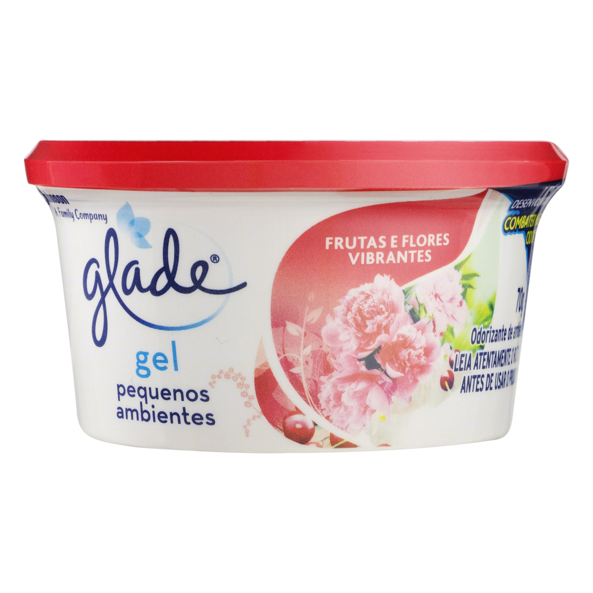 ODORIZADOR DE AMBIENTE GEL FRUTAS E FLORES VIBRANTES GLADE POTE 70G 0