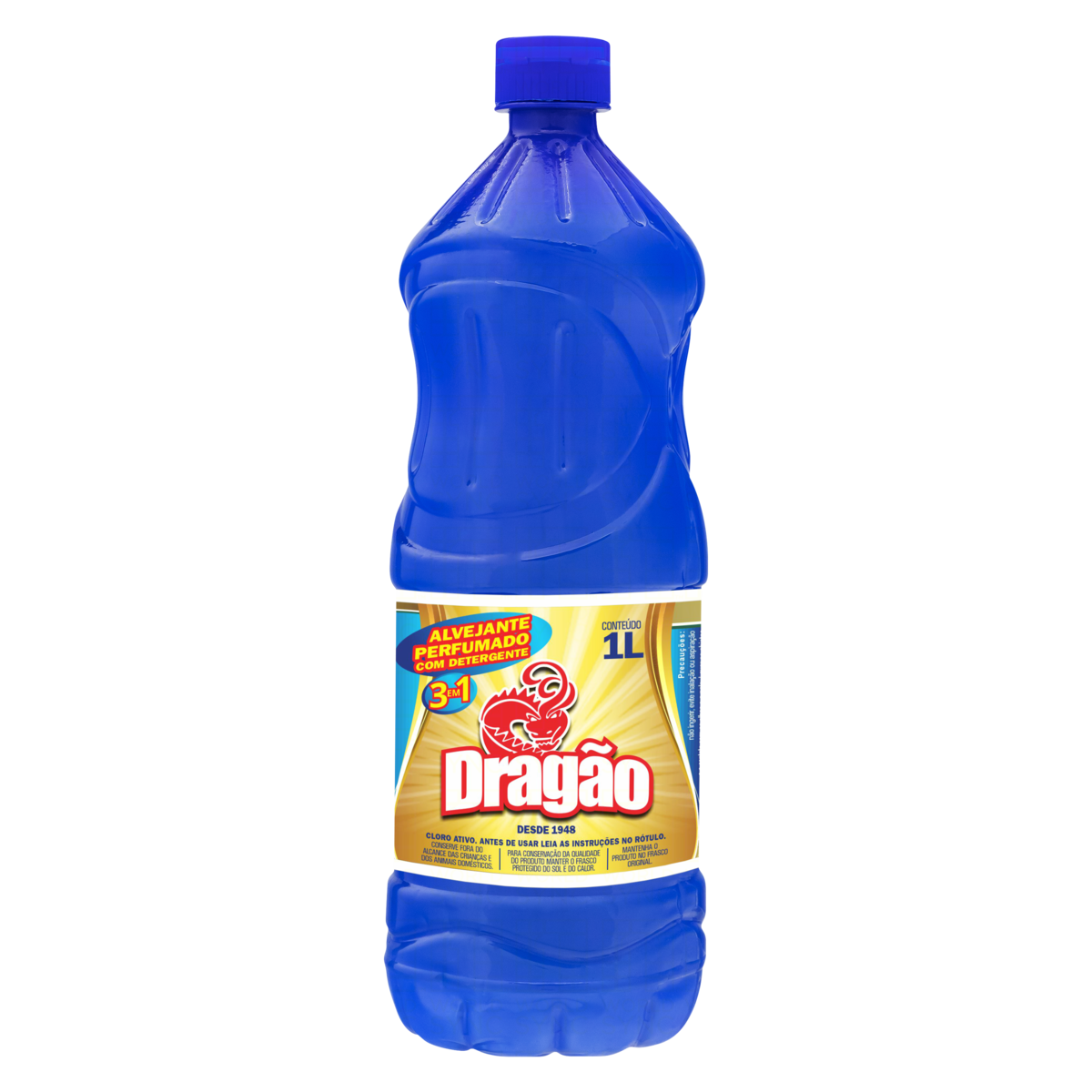 ALVEJANTE MULTIUSO COM DETERGENTE E CLORO DRAGÃO FRASCO 1L