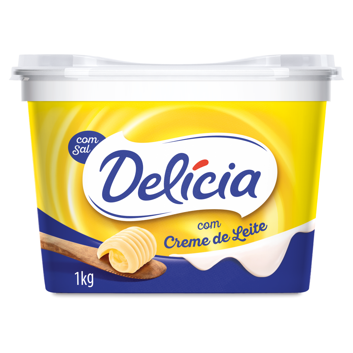 MARGARINA COM SAL E CREME DE LEITE DELÍCIA POTE 1KG