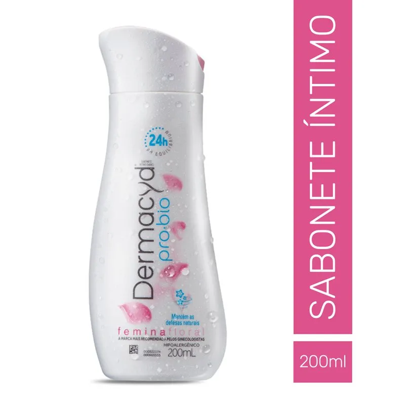 SABONETE LIQUIDO INTIMO DERMACYD FLORAL 200ML