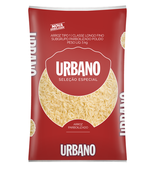 ARROZ URBANO BENEFICIADO PARBOILIZADO LONGO FINO TIPO 1 5KG 0