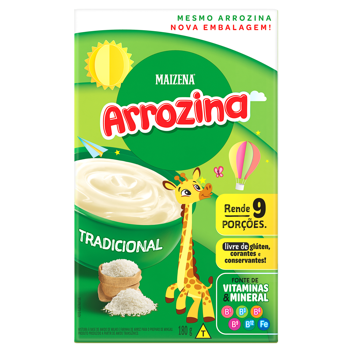 MINGAU TRADICIONAL MAIZENA ARROZINA CAIXA 180G