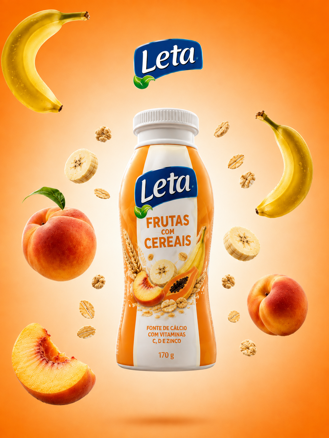 BEBIDA LÁCTEA LETA 170G FRUTAS COM CEREAIS — imagem 1
