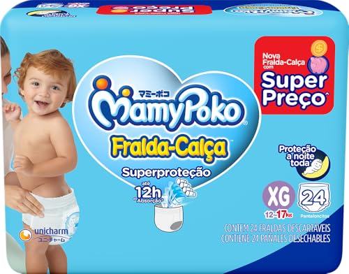FRALDA DESCARTÁVEL INFANTIL CALÇA MAMYPOKO SUPERPROTEÇÃO XG PACOTE 24 UNIDADES