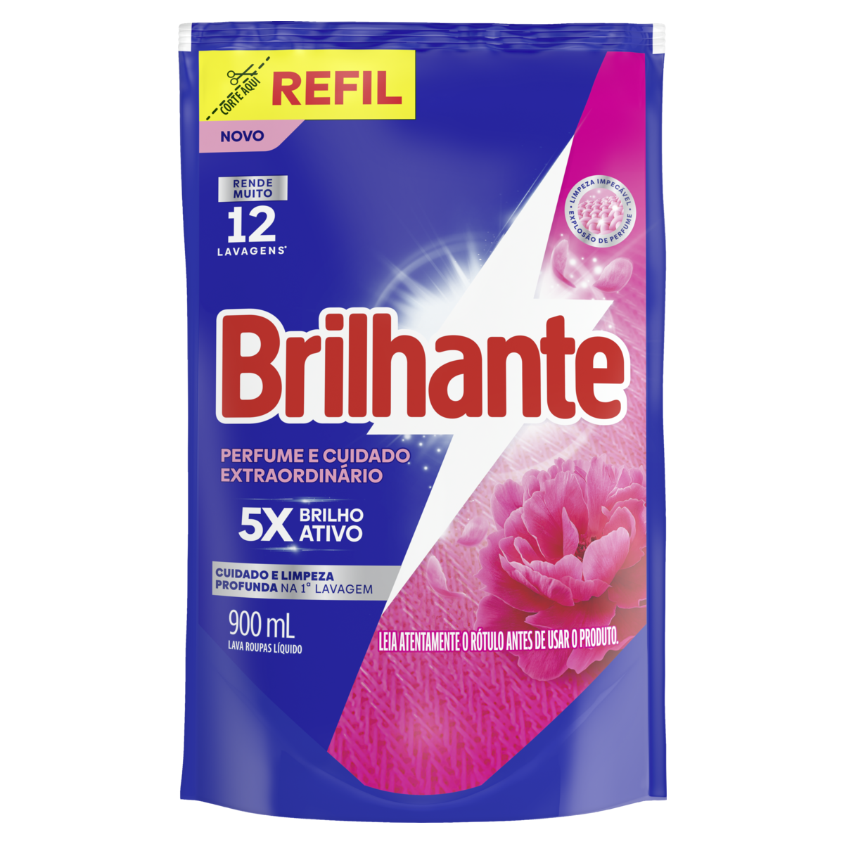 LAVA ROUPA LIQ BRILHANTE 900ML PERFUME EXTRAORDINARIO SC