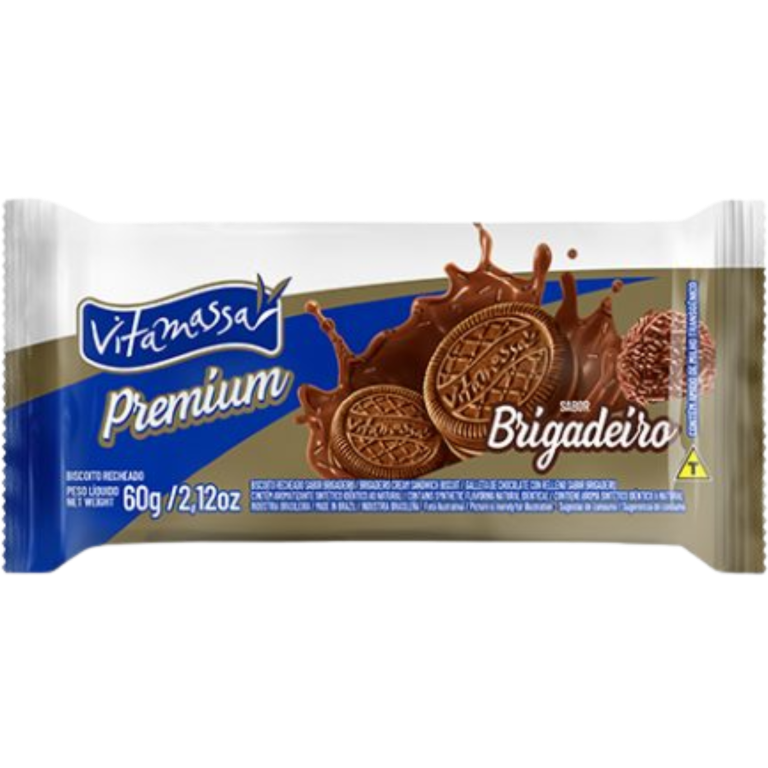 BISCOITO RECHEADO BRIGADEIRO VITAMASSA 60G