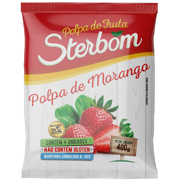 POLPA STER BOM MORANGO 400G
