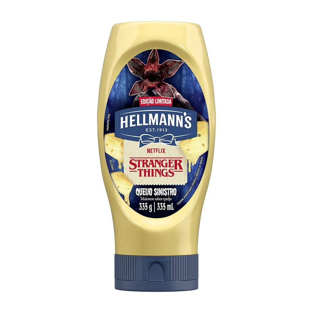 MAIONESE HELLMANNS QUEIJO SINISTRO SQUEEZE 335G