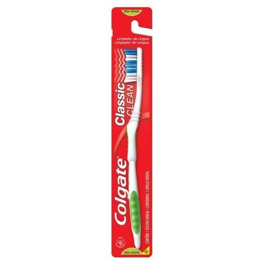 ESCOVA DENTAL MÉDIA COLGATE CLASSIC CLEAN