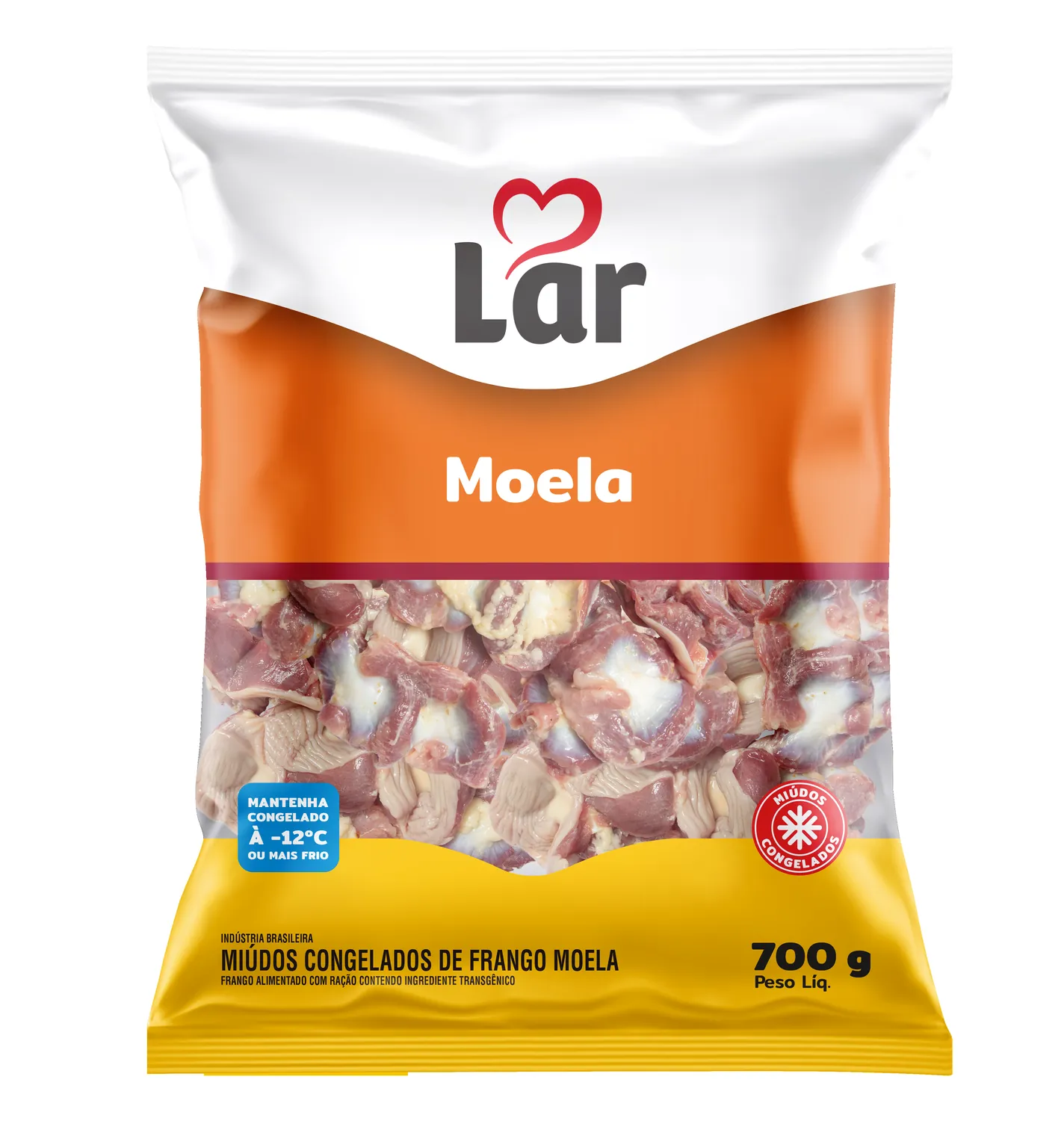 MOELA DE FRANGO CONGELADA LAR 700G