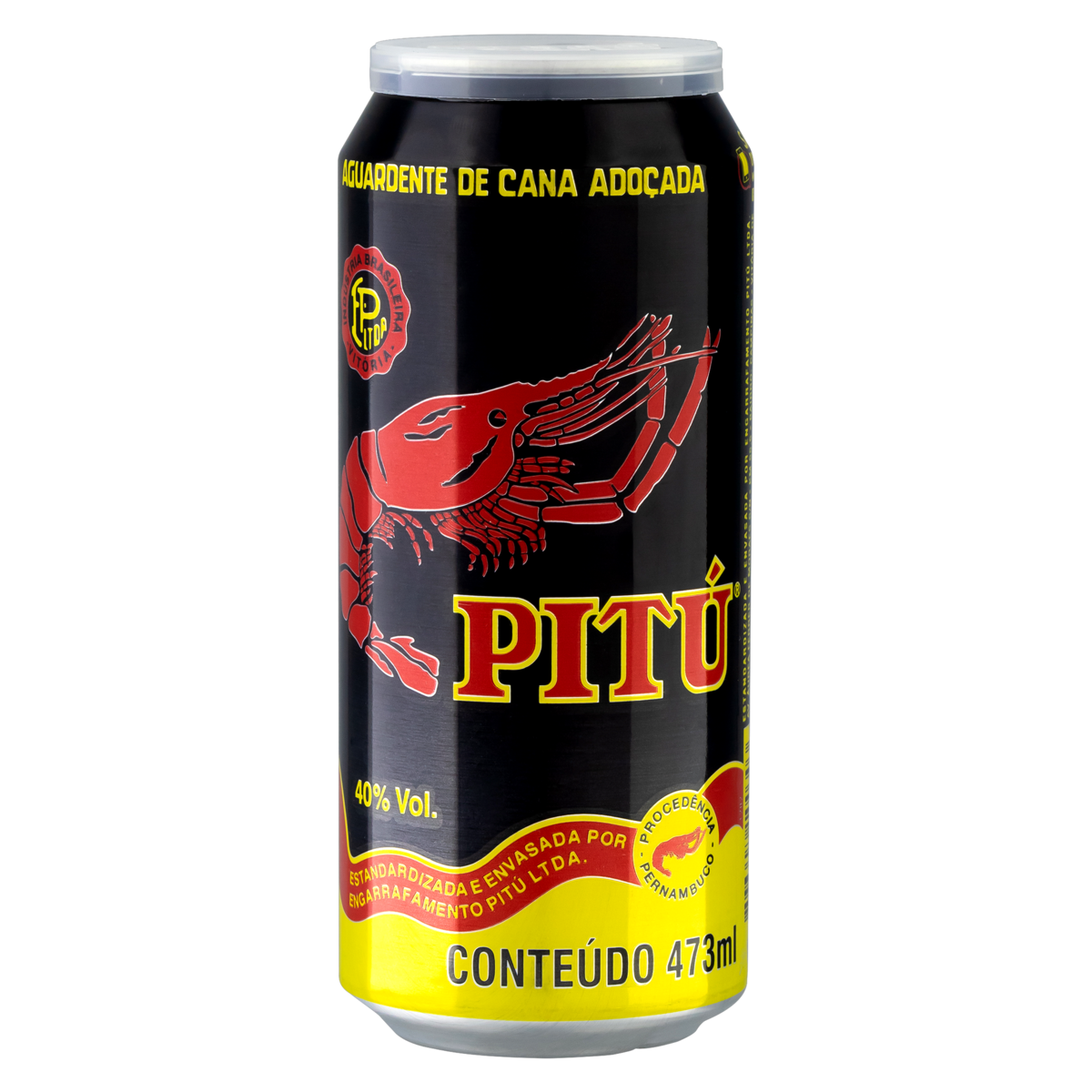 AGUARDENTE DE CANA ADOÇADA PITÚ LATA 473ML