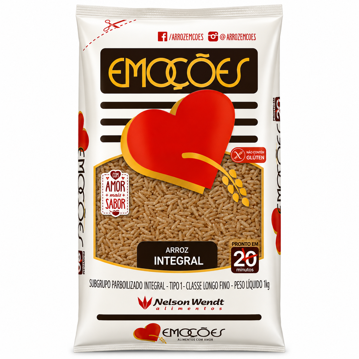 ARROZ PARBOILIZADO INTEGRAL TIPO1 EMOÇÕES 1KG