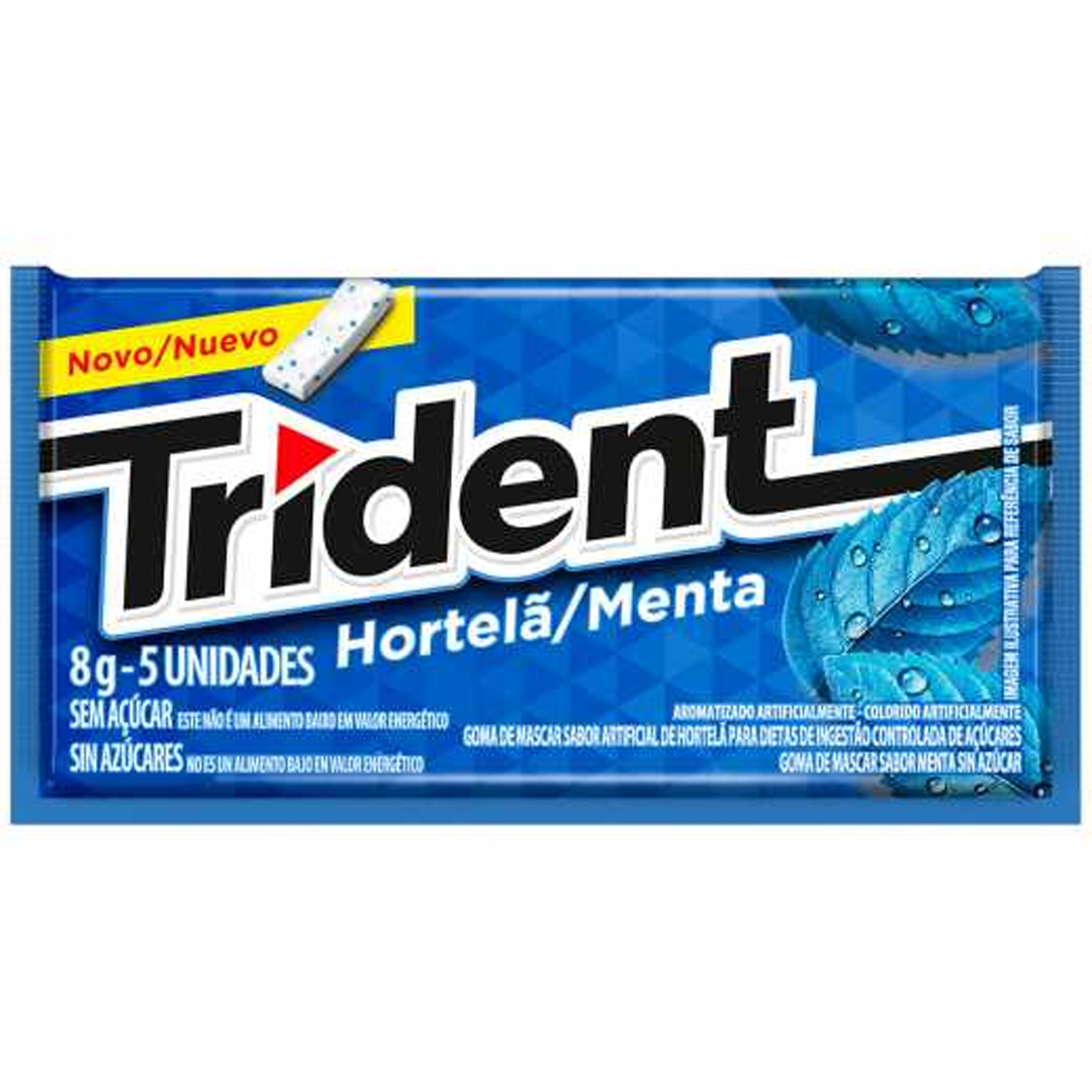 CHICLETE TRIDENT HORTELA