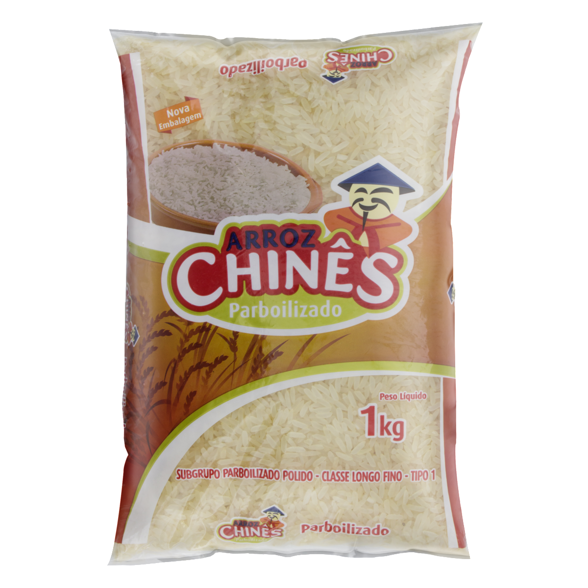 ARROZ PARBOILIZADO TIPO 1 CHINÊS PACOTE 1KG