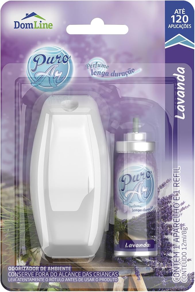 PURO AR ODORIZADOR DE AMBIENTE MINI + APLICADOR LAVANDA 12 ML / 8 G