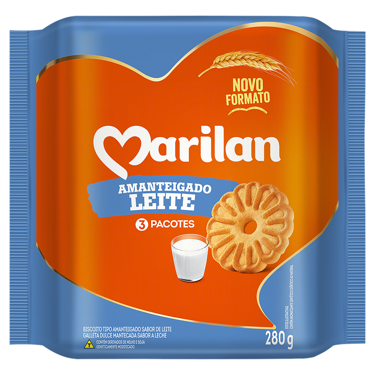 BISCOITO AMANTEIGADO LEITE MARILAN PACOTE 280G 0