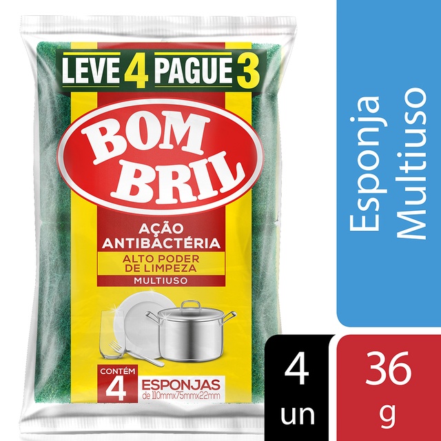 ESPONJA BOMBRIL MULTIUSO L4 P3(E) — imagem 1