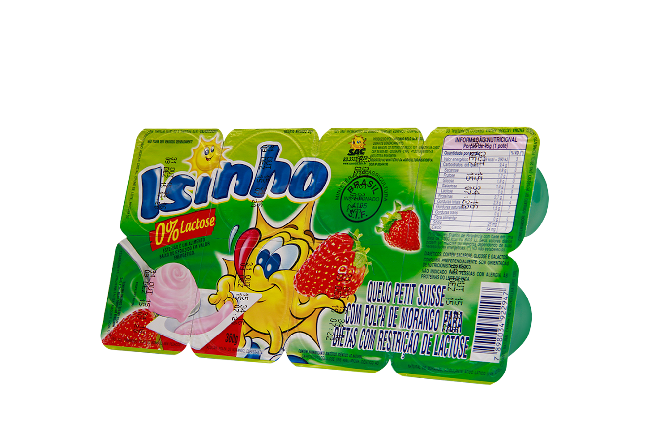 QUEIJO PETIT SUISSE ISINHO ZERO LACTOSE MORANGO 360G