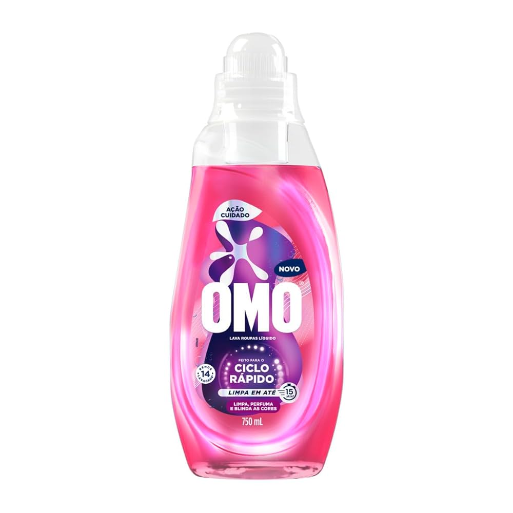LAVA ROUPA LIQ OMO CICLO RAPIDO ACAO CUIDADO 750ML