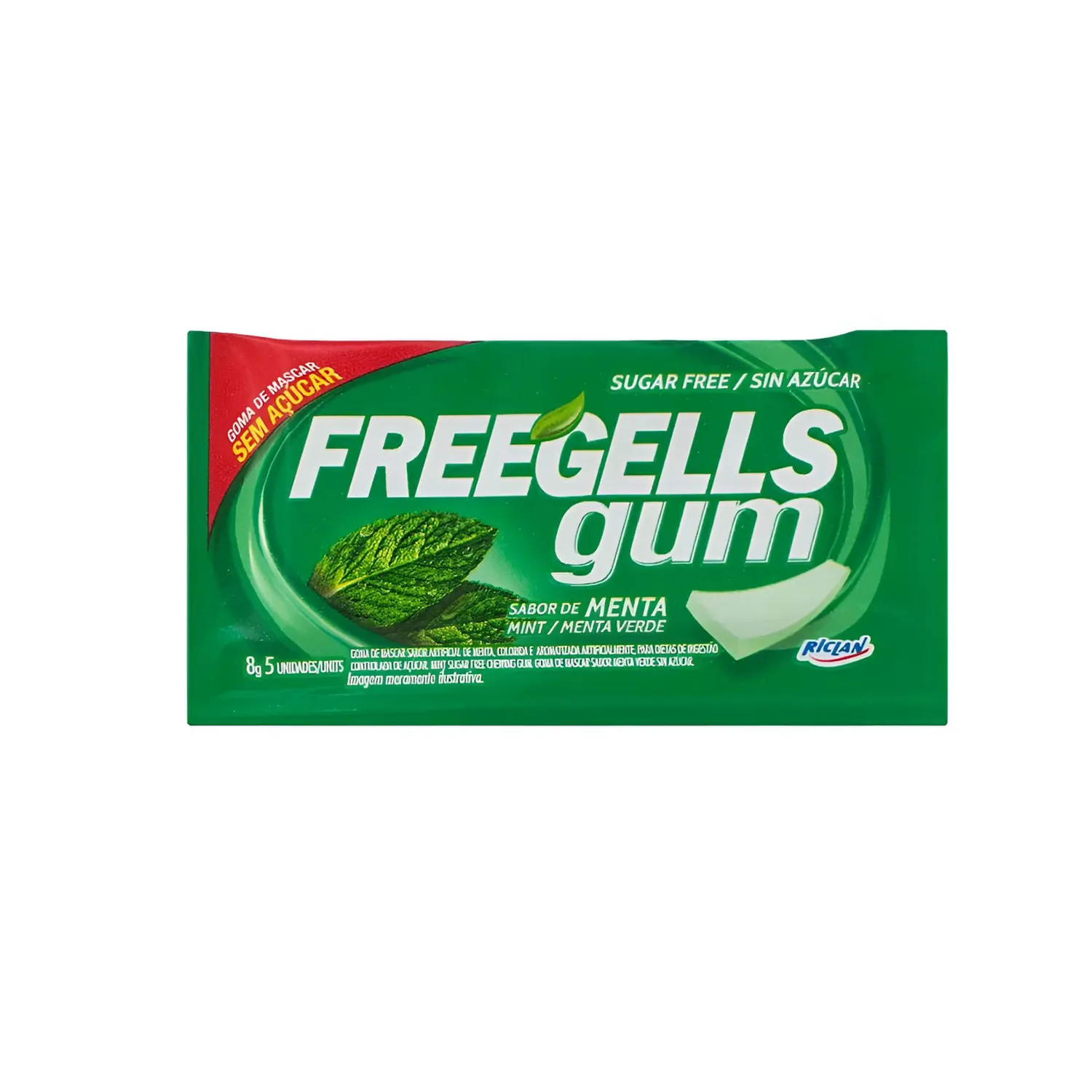 CHICLETES FREEGELLS GUM MENTA UNIDADE