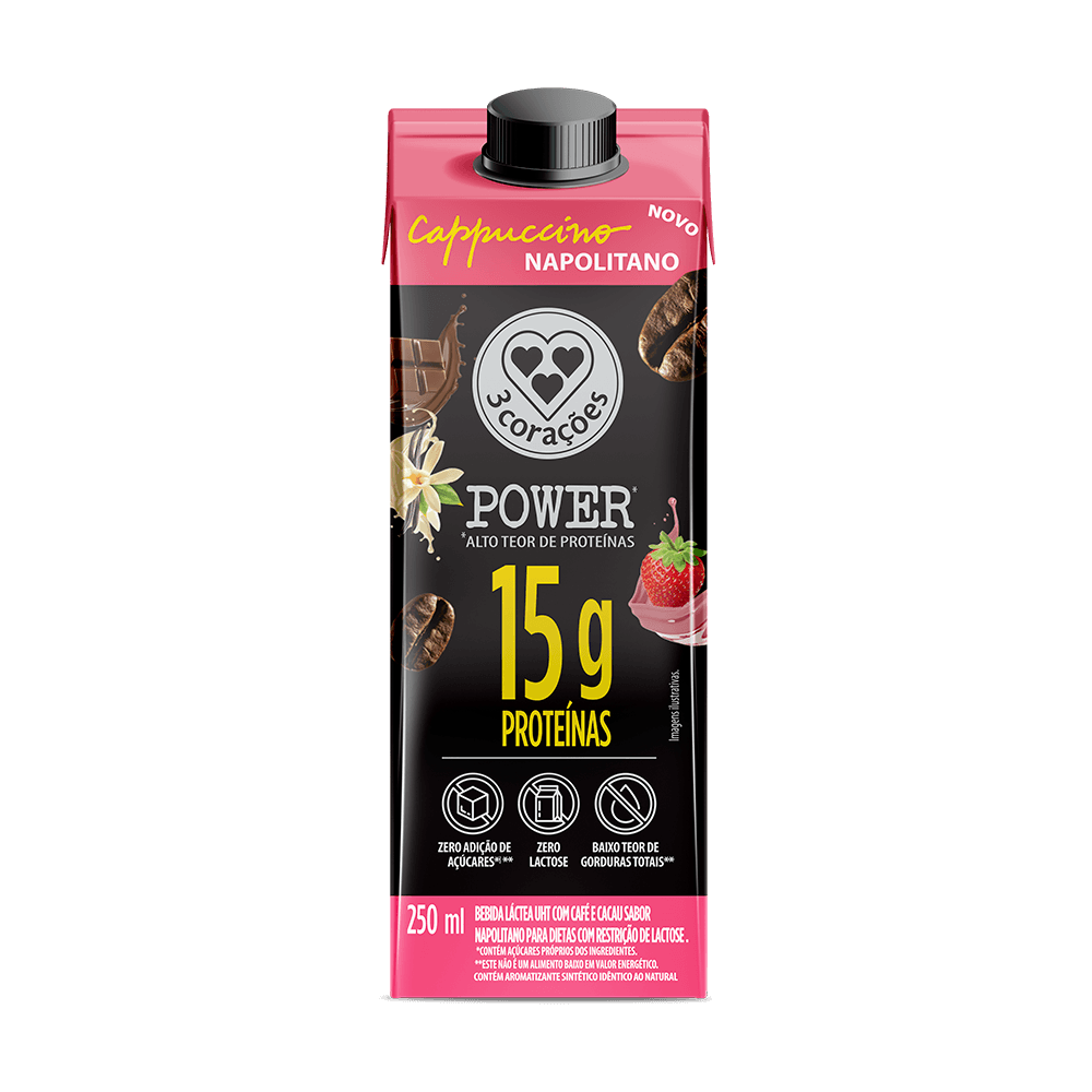 BEB LAC UHT 3 CORACOES 250ML CAPPU/POWER WHEY CAFEINA