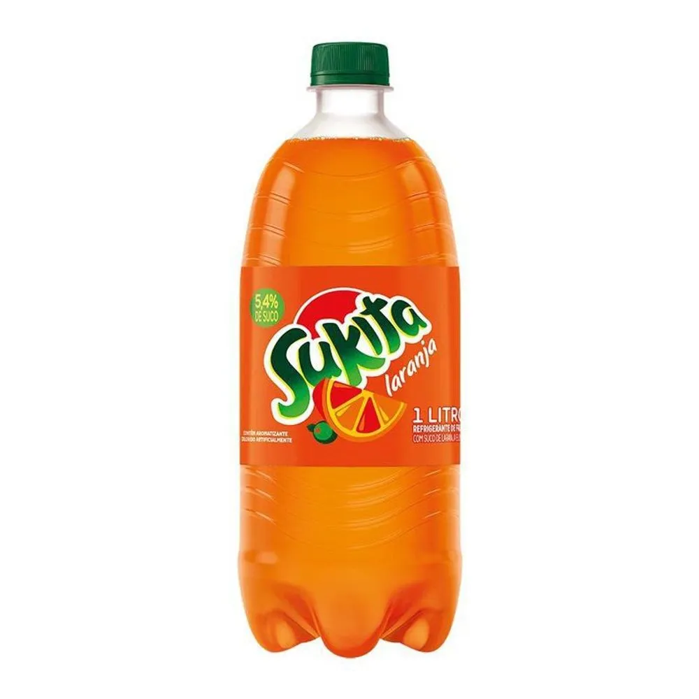 REFRIGERANTE LARANJA SUKITA GARRAFA 1L