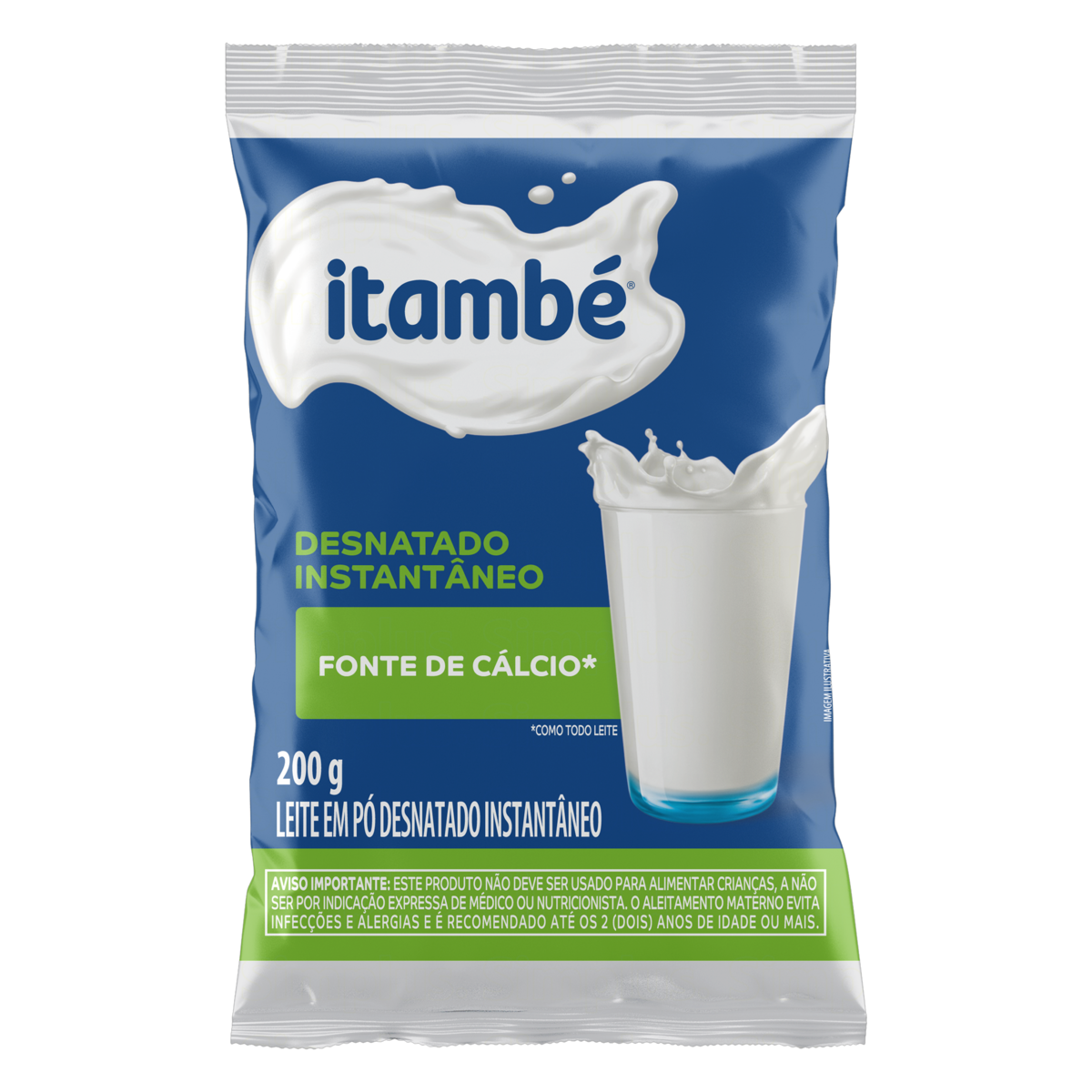 LEITE PÓ INSTANTÂNEO DESNATADO ITAMBÉ PACOTE 200G 0