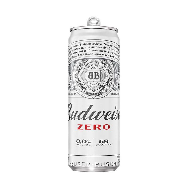 BUDWEISER ZERO LT SLEEK 350ML — imagem 1