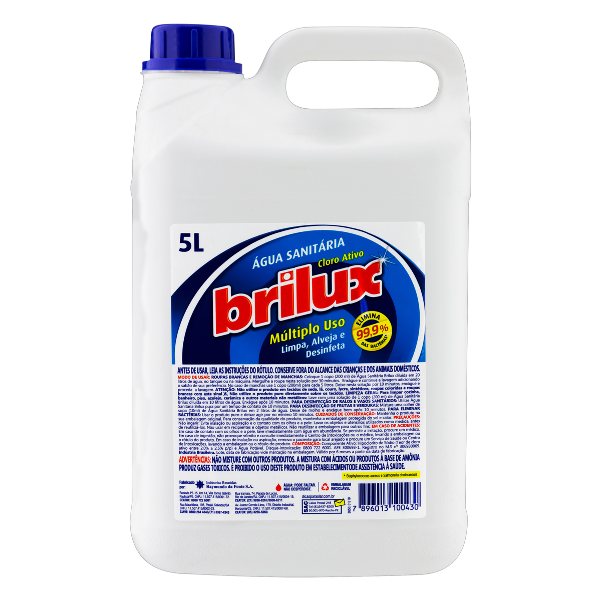 AGUA SANIT BRILUX 5LT BRANCA