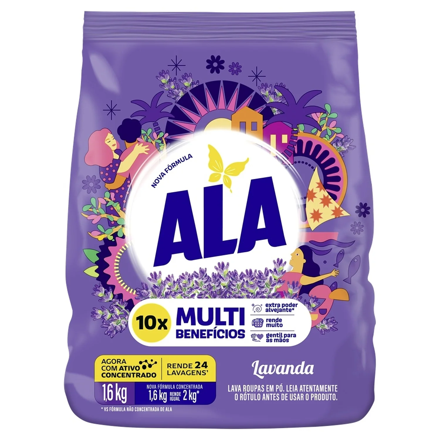 LAVA ROUPAS PÓ LAVANDA ALA PACOTE 1,6KG