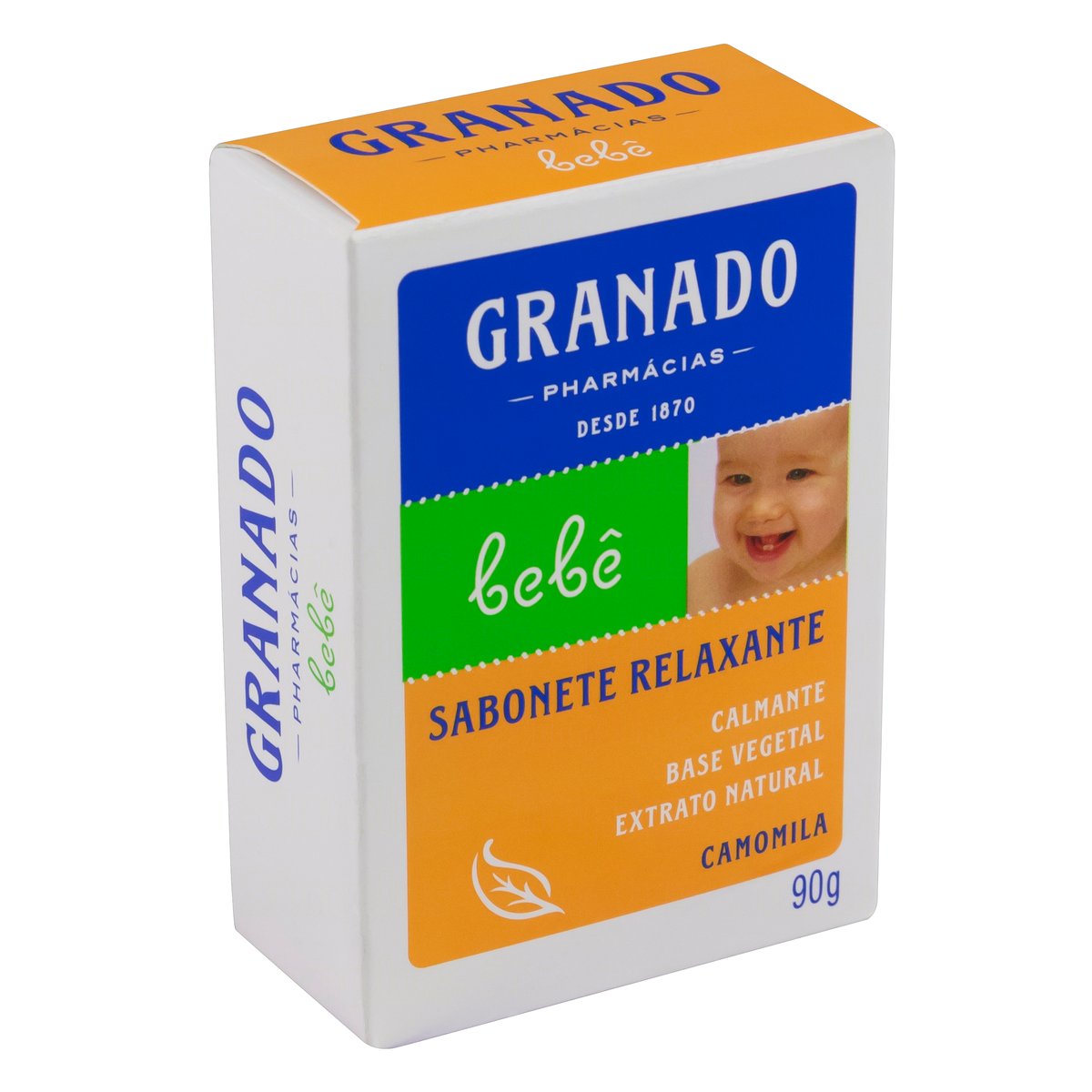 SABONETE BARRA CAMOMILA GRANADO BEBÊ CAIXA 90G