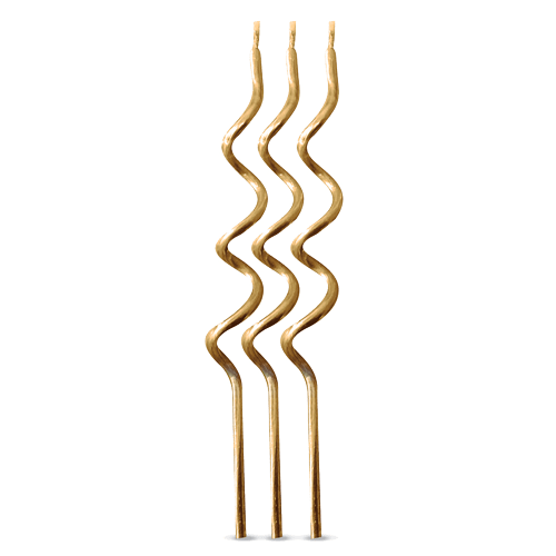 VELA ESPIRAL DOURADA SILVER — imagem 1