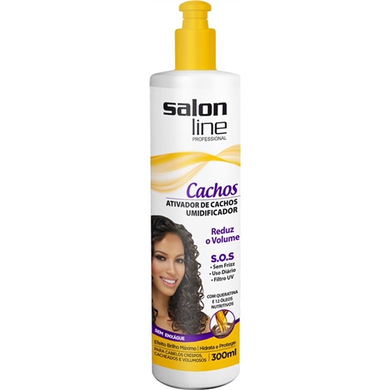 ATIVADOR DE CACHOS TRADICIONAL SALON LINE S.O.S CACHOS ÓLEO DE MANGA FRASCO 300ML 0