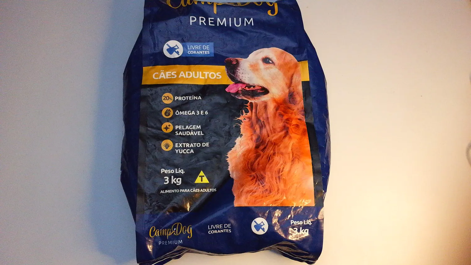 RAÇÃO PARA CACHORRO CAMP DOG PREMIUM ADULTO PACOTE COM 3 KG PESADO EM LOJA — imagem 1
